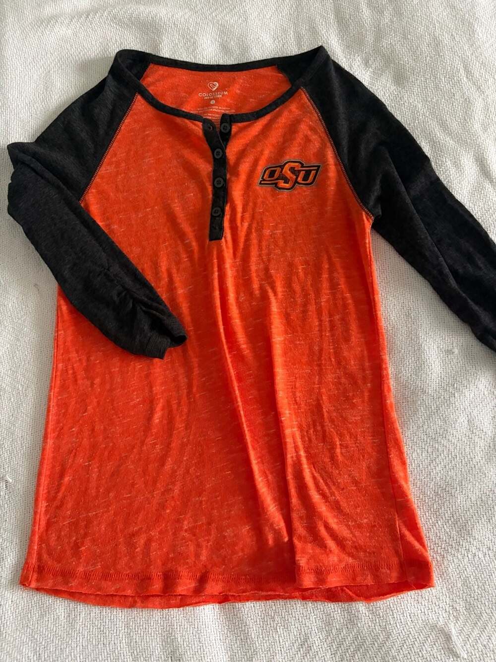 Colosseum Oklahoma State University Cowboys Women's Henley Long Sleeve Shirt
